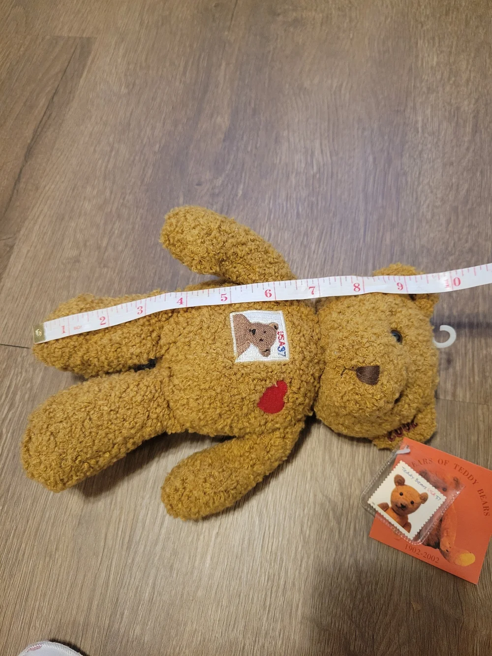 United Postal Service Plush Teddy Bear Collectible Centennial Stamp USPS Tag 10